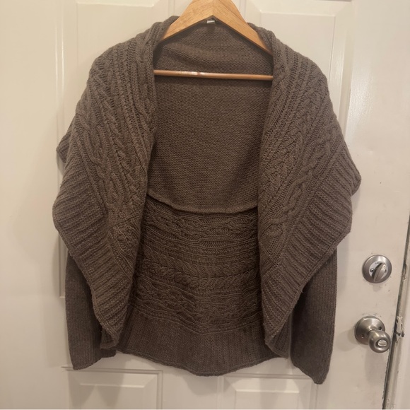 Autumn Cashmere Brown Cable Knit Cardigan